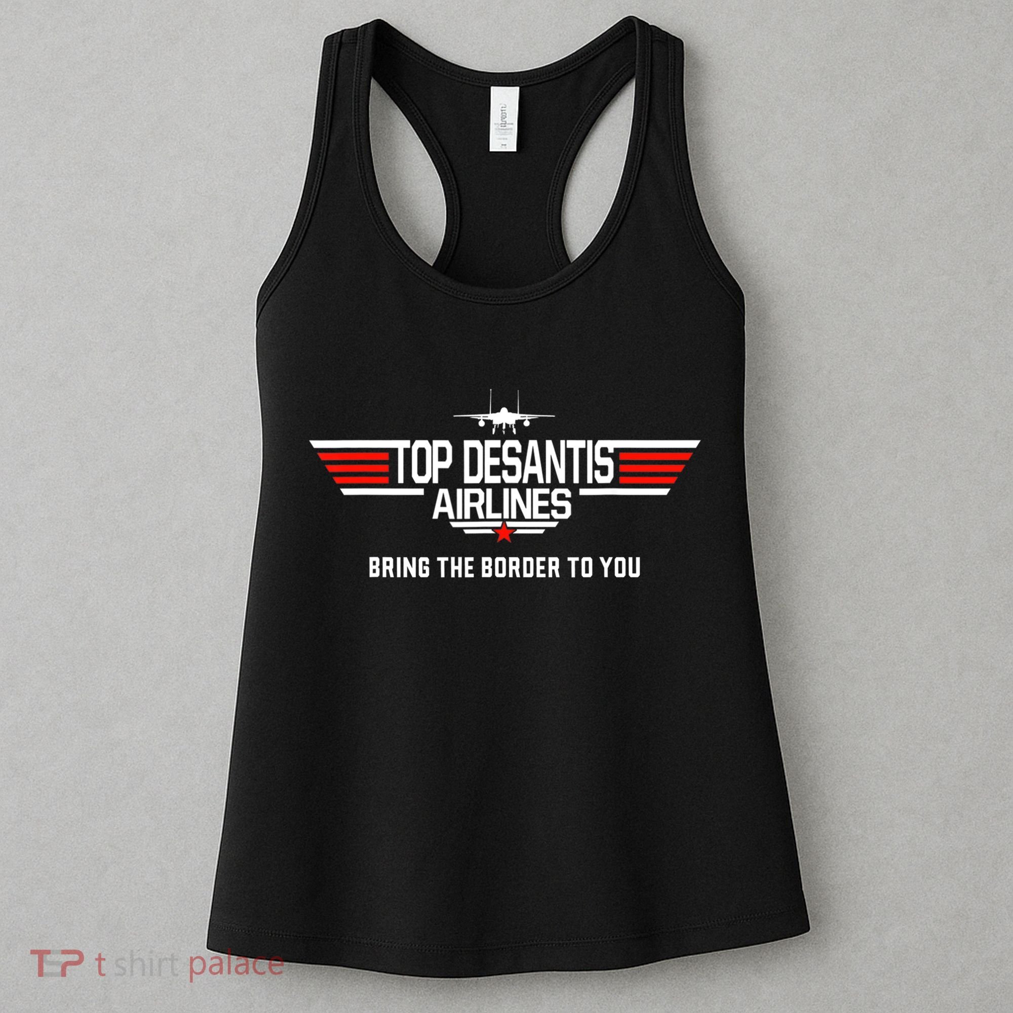 DeSantis Airlines Funny Political Meme Top DeSantis Airlines Women's Tank Top
