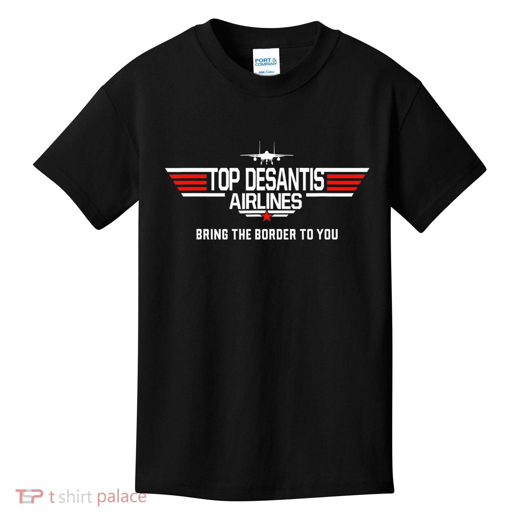 DeSantis Airlines Funny Political Meme Top DeSantis Airlines Kids T-Shirt