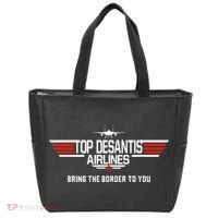 DeSantis Airlines Funny Political Meme Top DeSantis Airlines Tote Bag thumb 0