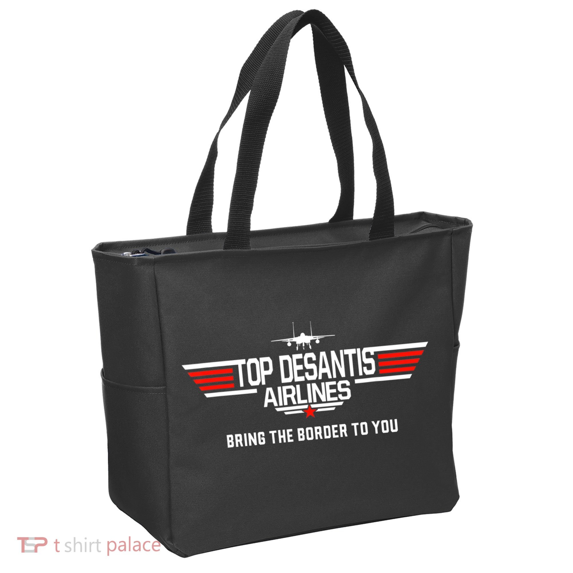 DeSantis Airlines Funny Political Meme Top DeSantis Airlines Tote Bag