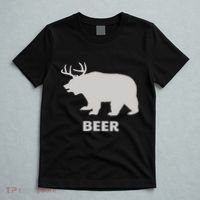 Deer Antlers + Grizzly Bear = Beer Funny Hunting Drinking T-Shirt thumb 5