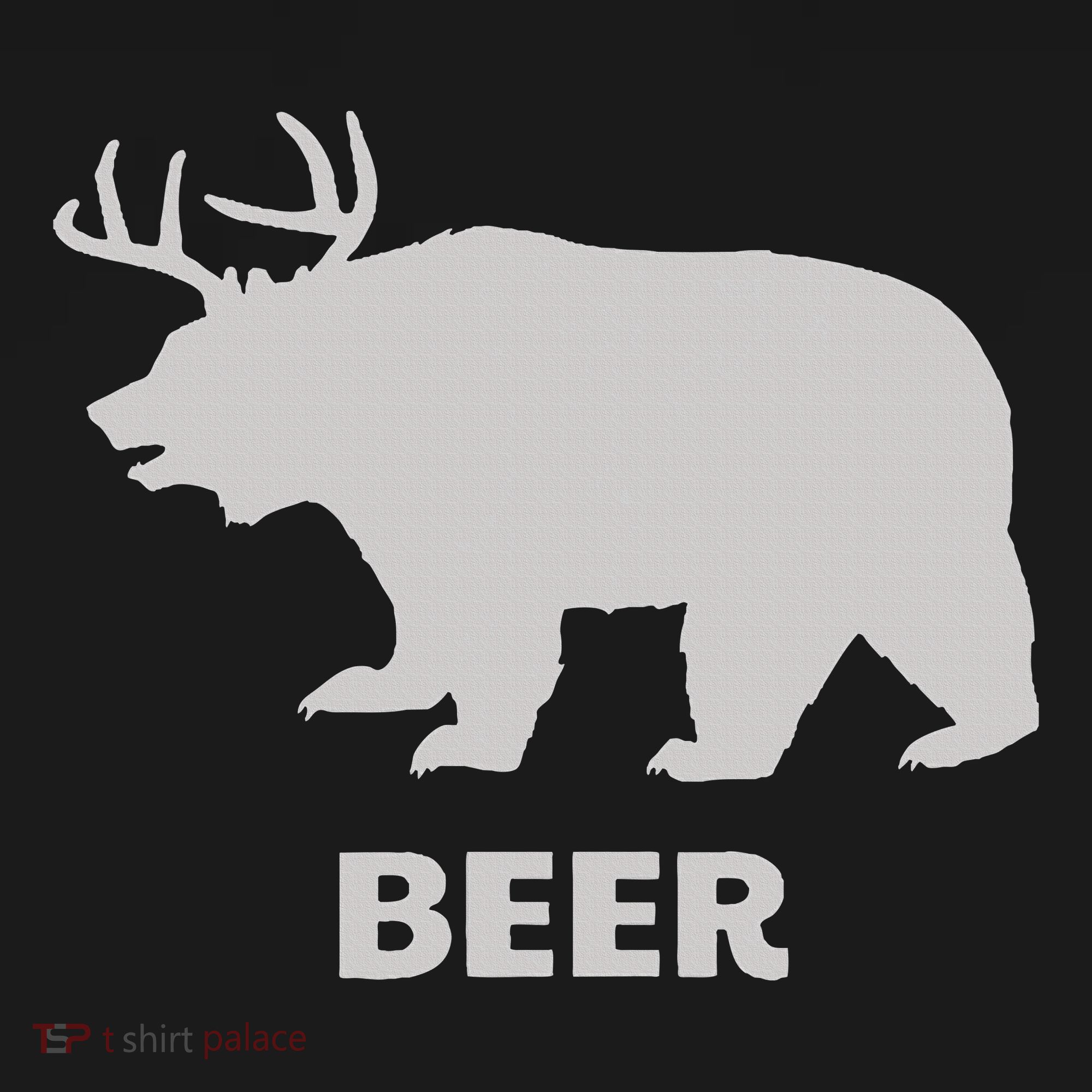 Deer Antlers + Grizzly Bear = Beer Funny Hunting Drinking Women's Hoodie