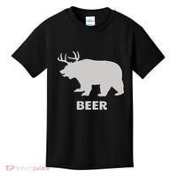 Deer Antlers + Grizzly Bear = Beer Funny Hunting Drinking Kids T-Shirt thumb 0