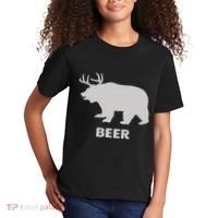 Deer Antlers + Grizzly Bear = Beer Funny Hunting Drinking Kids T-Shirt thumb 2