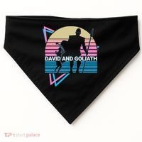 David And Goliath Christian Christianity Retro USA-Made Doggie Bandana thumb 0