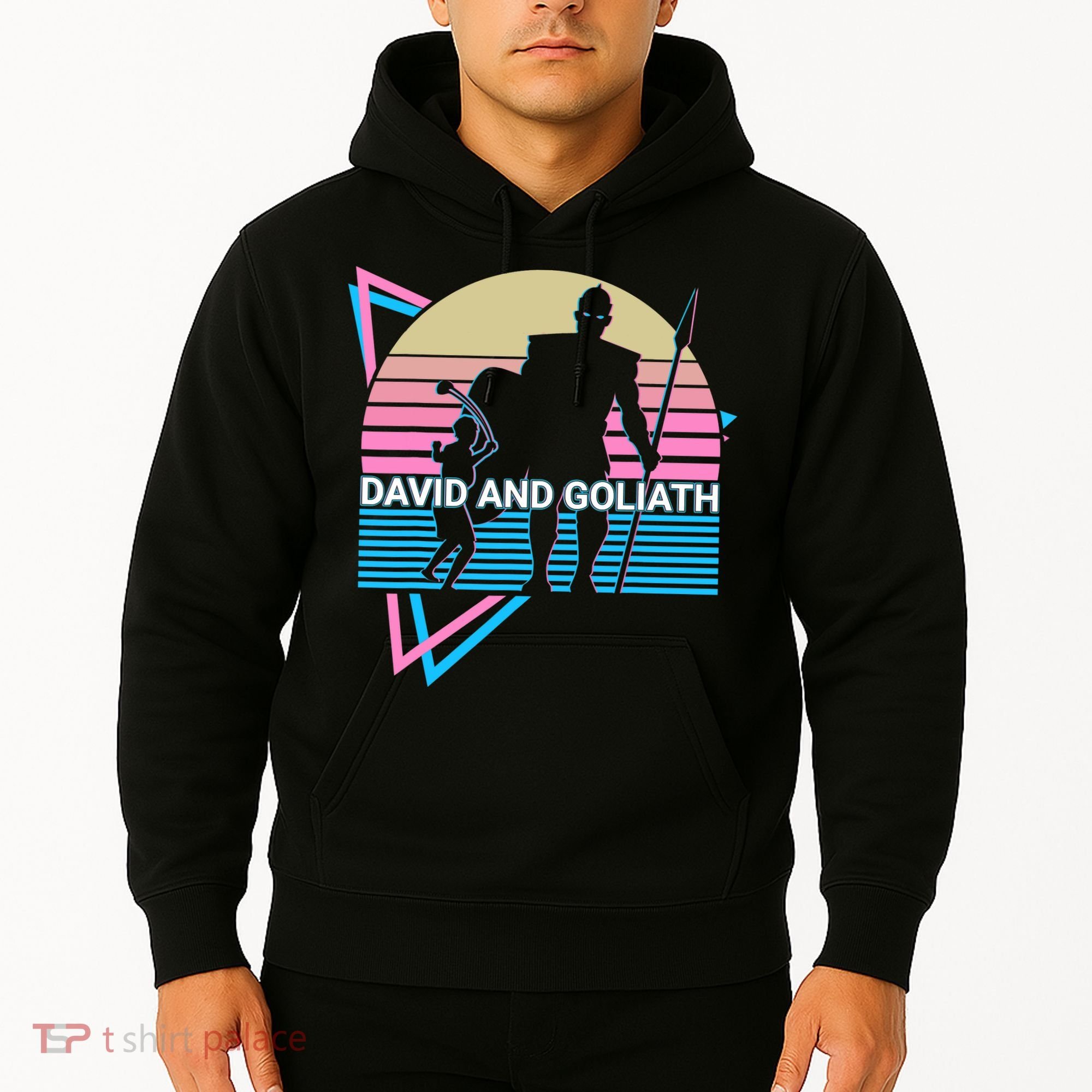David And Goliath Christian Christianity Retro Hoodie