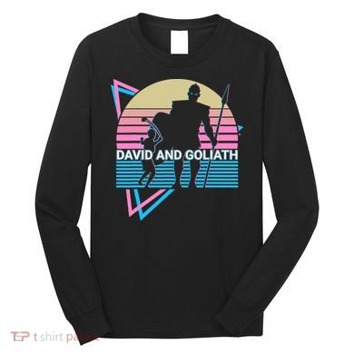 David And Goliath Christian Christianity Retro Long Sleeve Shirt