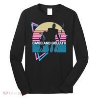 David And Goliath Christian Christianity Retro Long Sleeve Shirt thumb 0