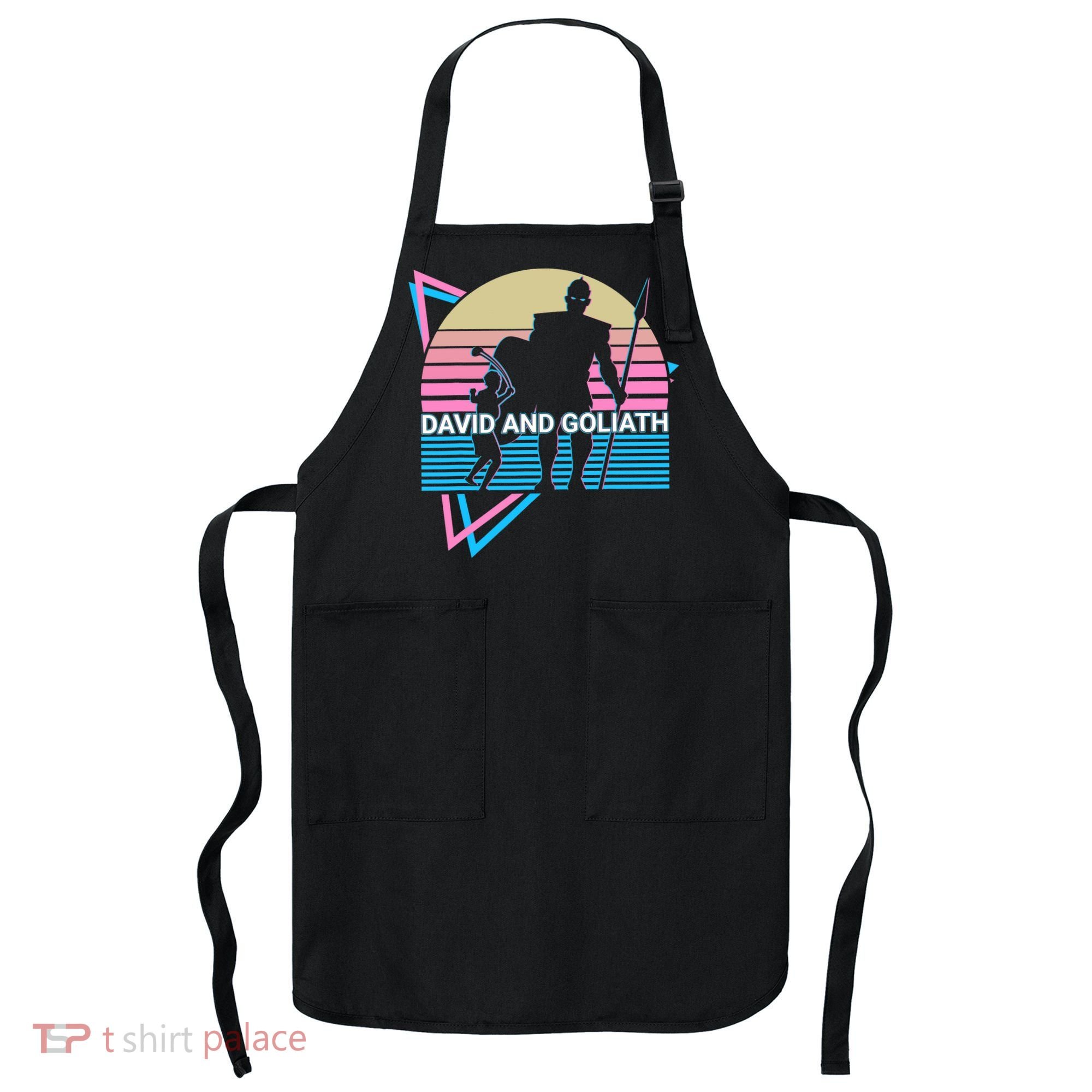 David And Goliath Christian Christianity Retro Apron