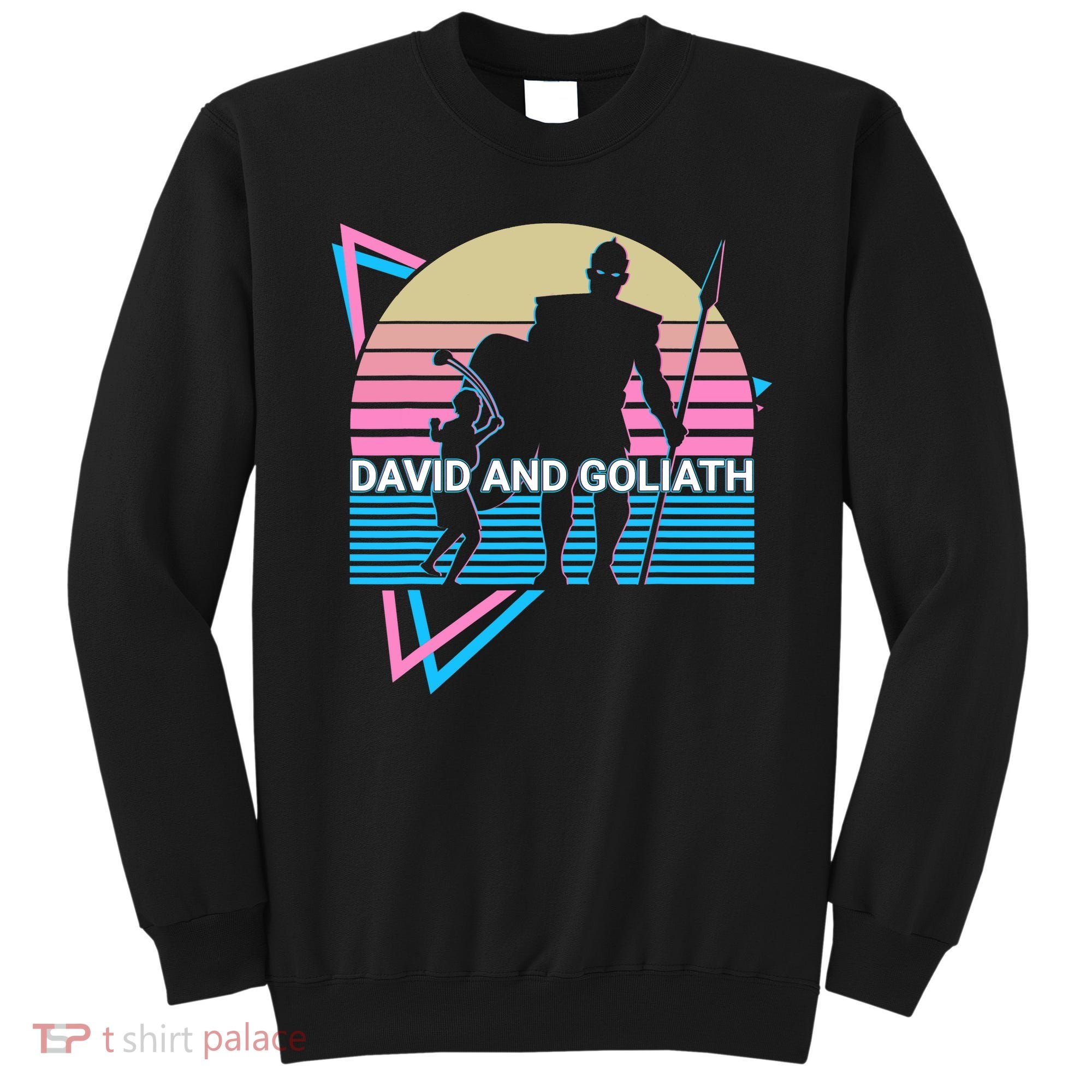 David And Goliath Christian Christianity Retro Sweatshirt