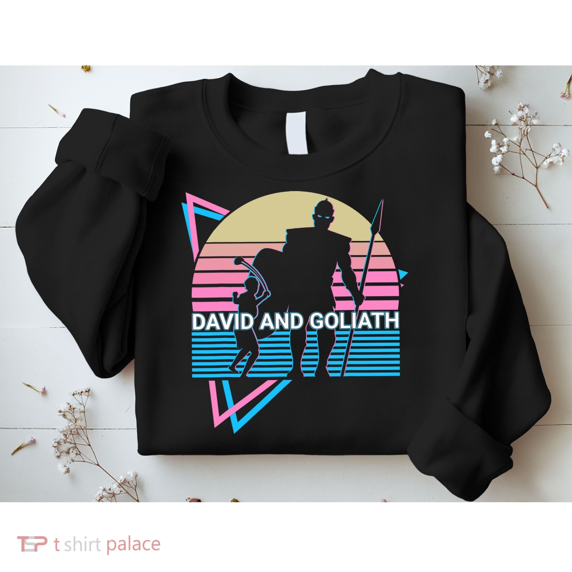 David And Goliath Christian Christianity Retro Sweatshirt