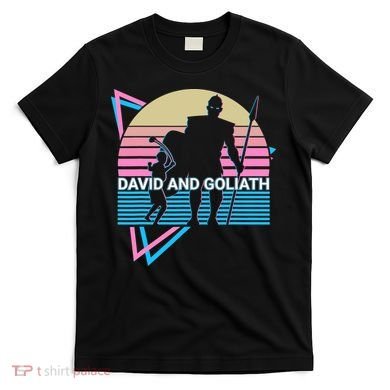 David And Goliath Christian Christianity Retro T-Shirt