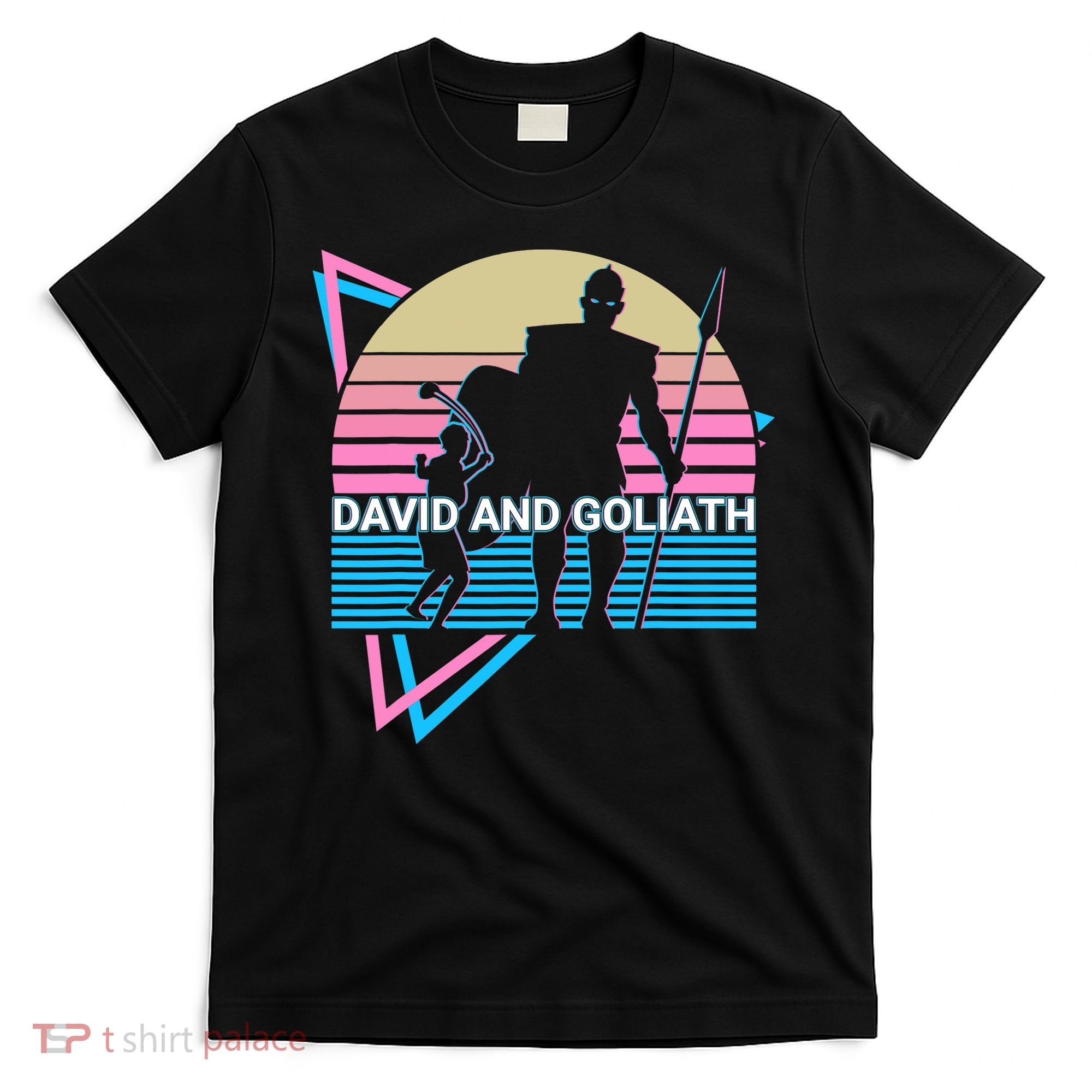 David And Goliath Christian Christianity Retro T-Shirt