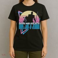 David And Goliath Christian Christianity Retro T-Shirt thumb 4