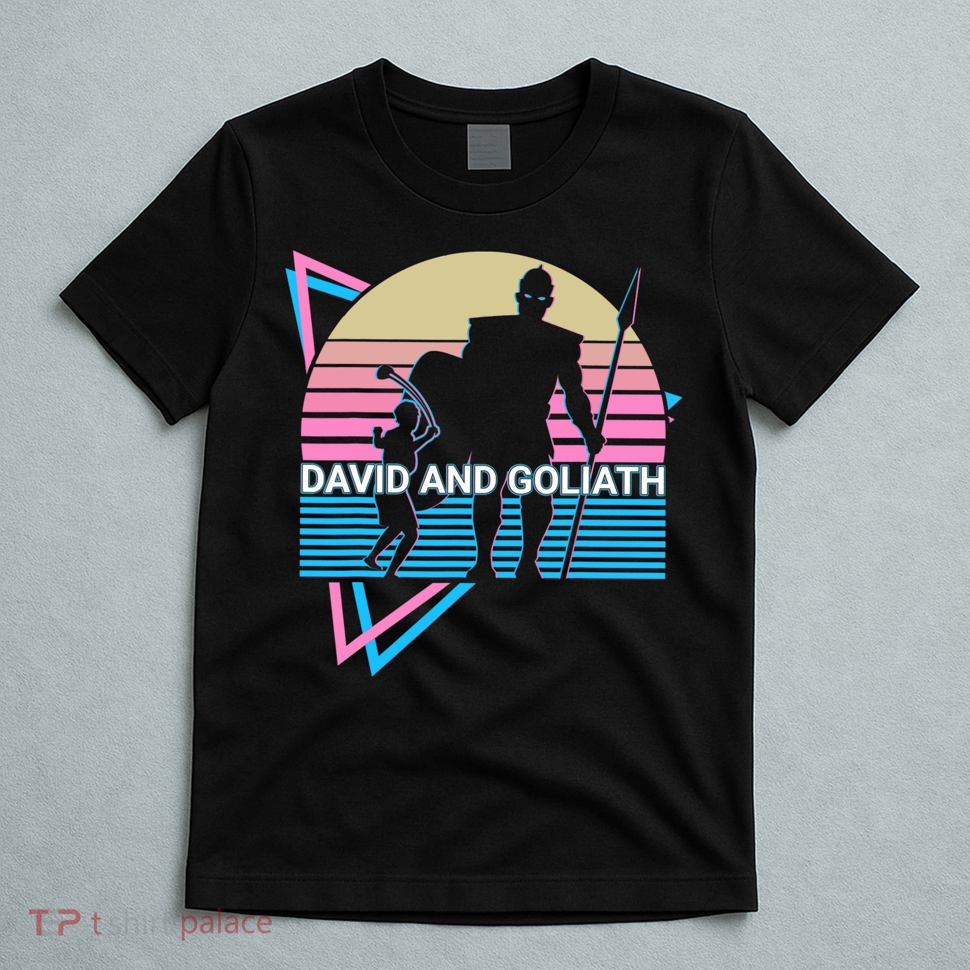 David And Goliath Christian Christianity Retro T-Shirt