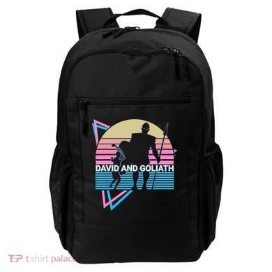 David And Goliath Christian Christianity Retro Backpack