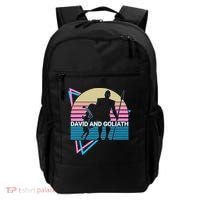 David And Goliath Christian Christianity Retro Backpack thumb 0