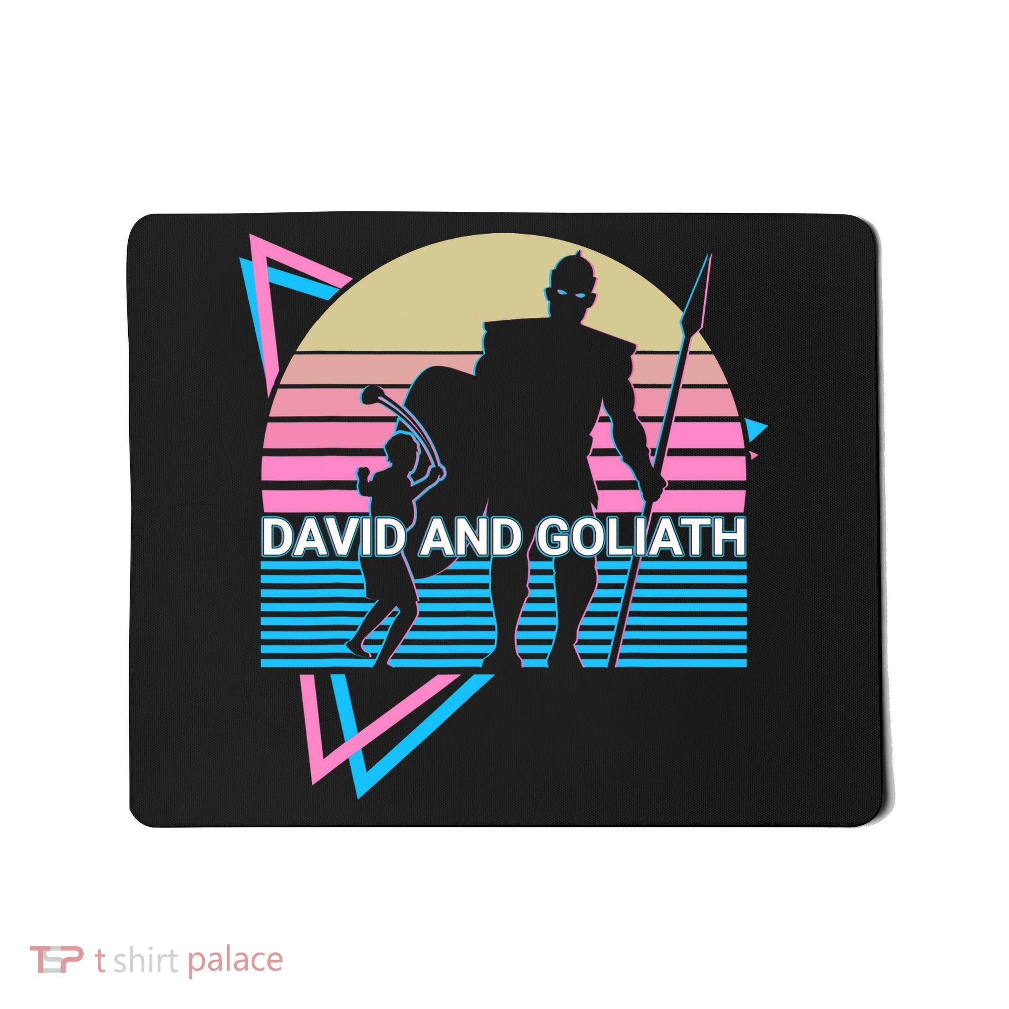 David And Goliath Christian Christianity Retro Mousepad