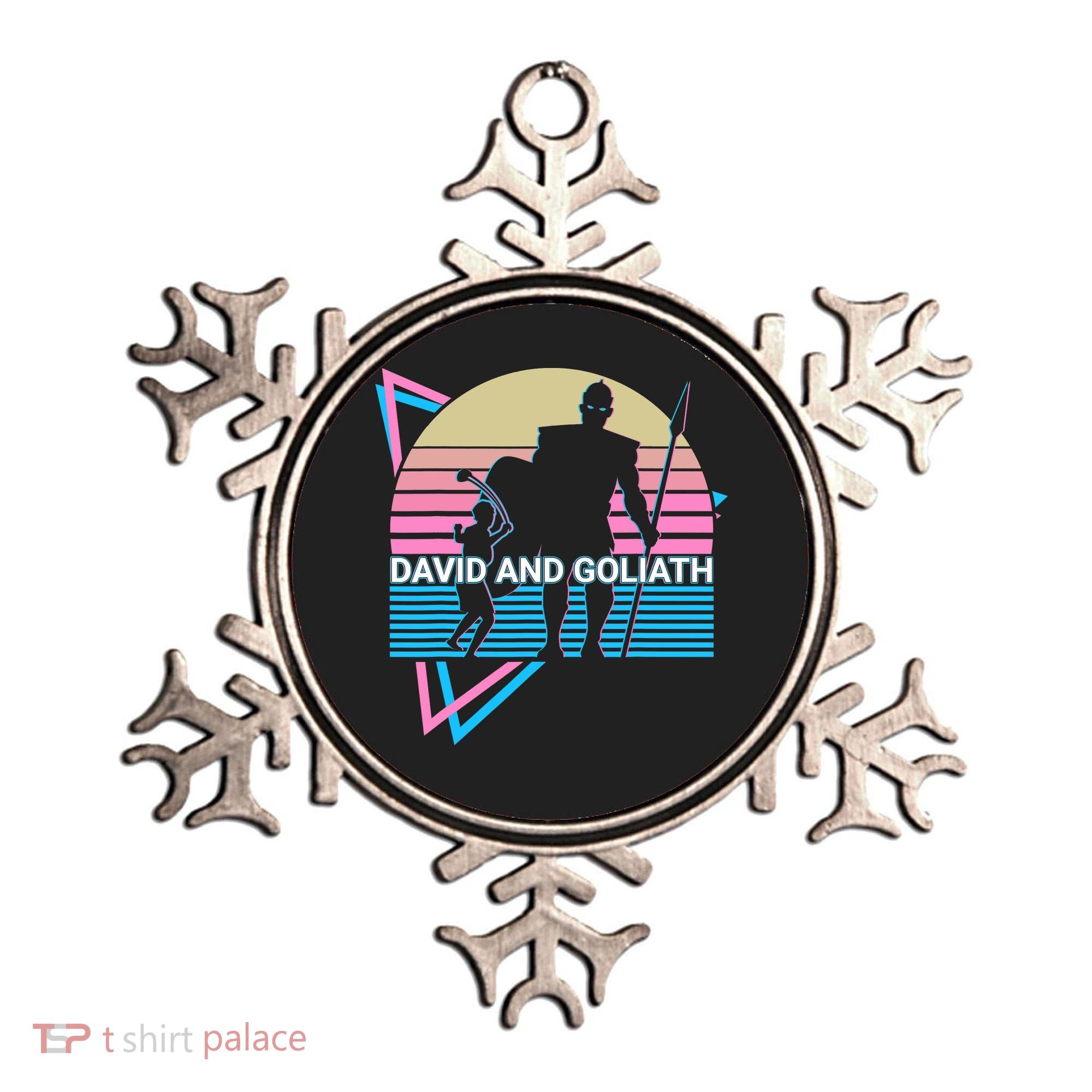 David And Goliath Christian Christianity Retro Ornament