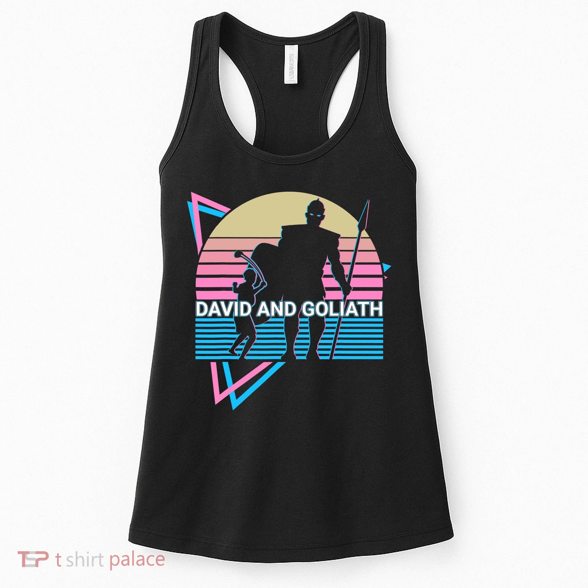 David And Goliath Christian Christianity Retro Women's Tank Top