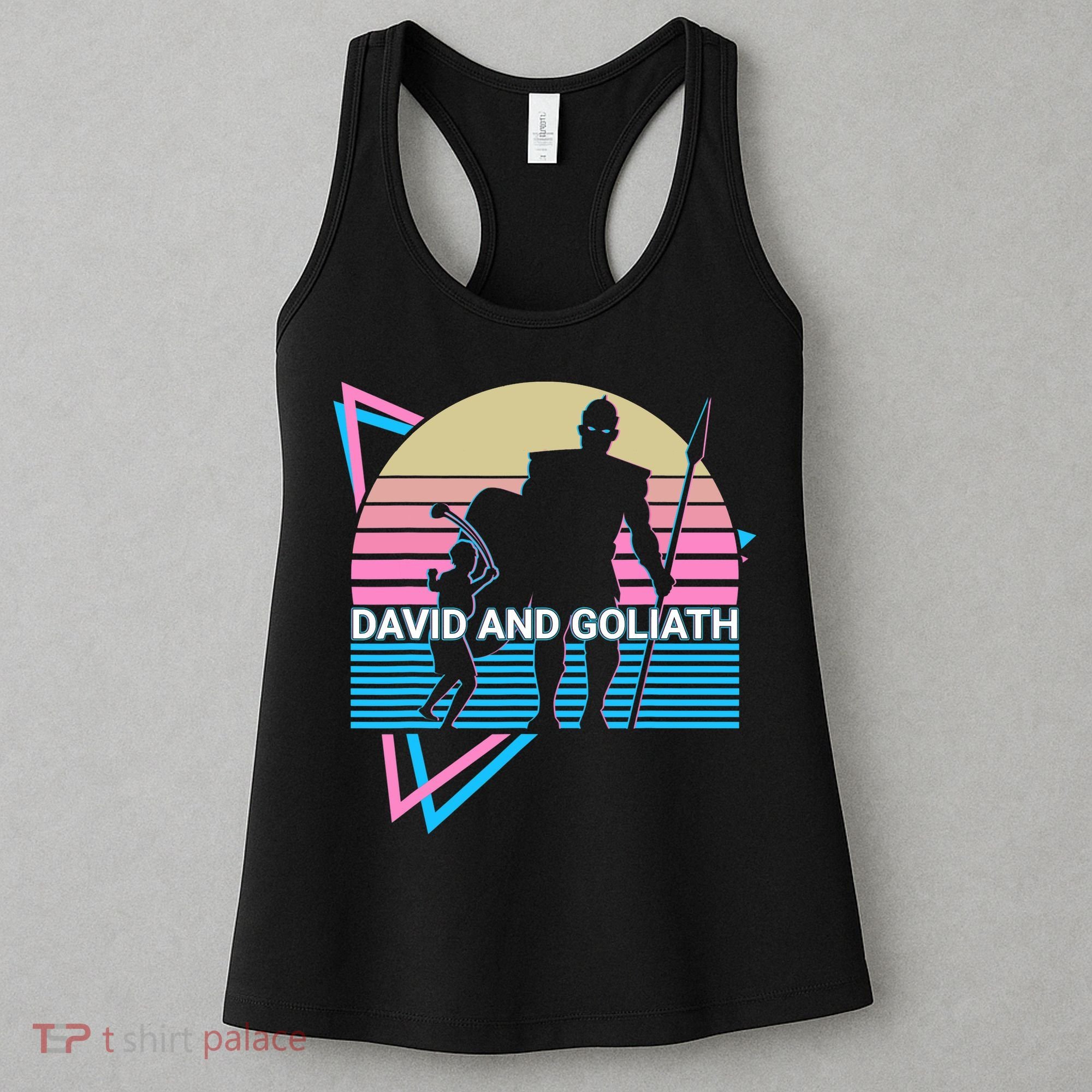 David And Goliath Christian Christianity Retro Women's Tank Top