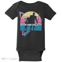 David And Goliath Christian Christianity Retro Baby Bodysuit thumb 0