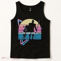 David And Goliath Christian Christianity Retro Tank Top thumb 2