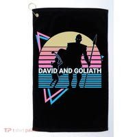 David And Goliath Christian Christianity Retro Golf Towel thumb 0