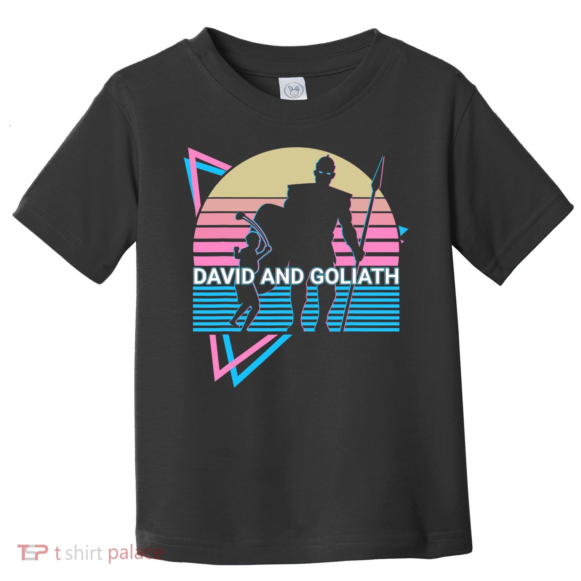 David And Goliath Christian Christianity Retro Toddler T-Shirt