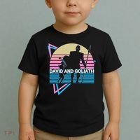 David And Goliath Christian Christianity Retro Toddler T-Shirt thumb 2