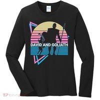 David And Goliath Christian Christianity Retro Women's Long Sleeve Shirt thumb 0