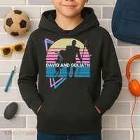 David And Goliath Christian Christianity Retro Kids Hoodie thumb 2