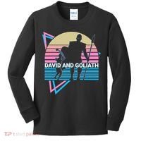 David And Goliath Christian Christianity Retro Kids Long Sleeve Shirt thumb 0