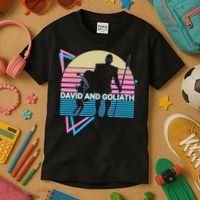 David And Goliath Christian Christianity Retro Kids T-Shirt thumb 3