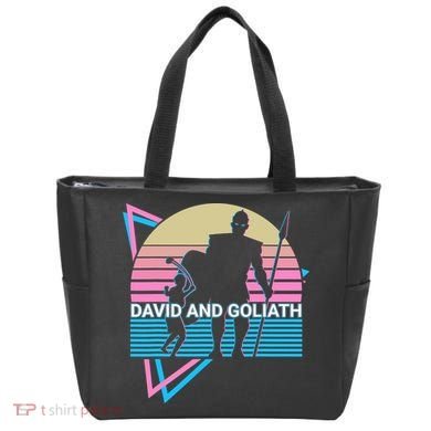 David And Goliath Christian Christianity Retro Tote Bag