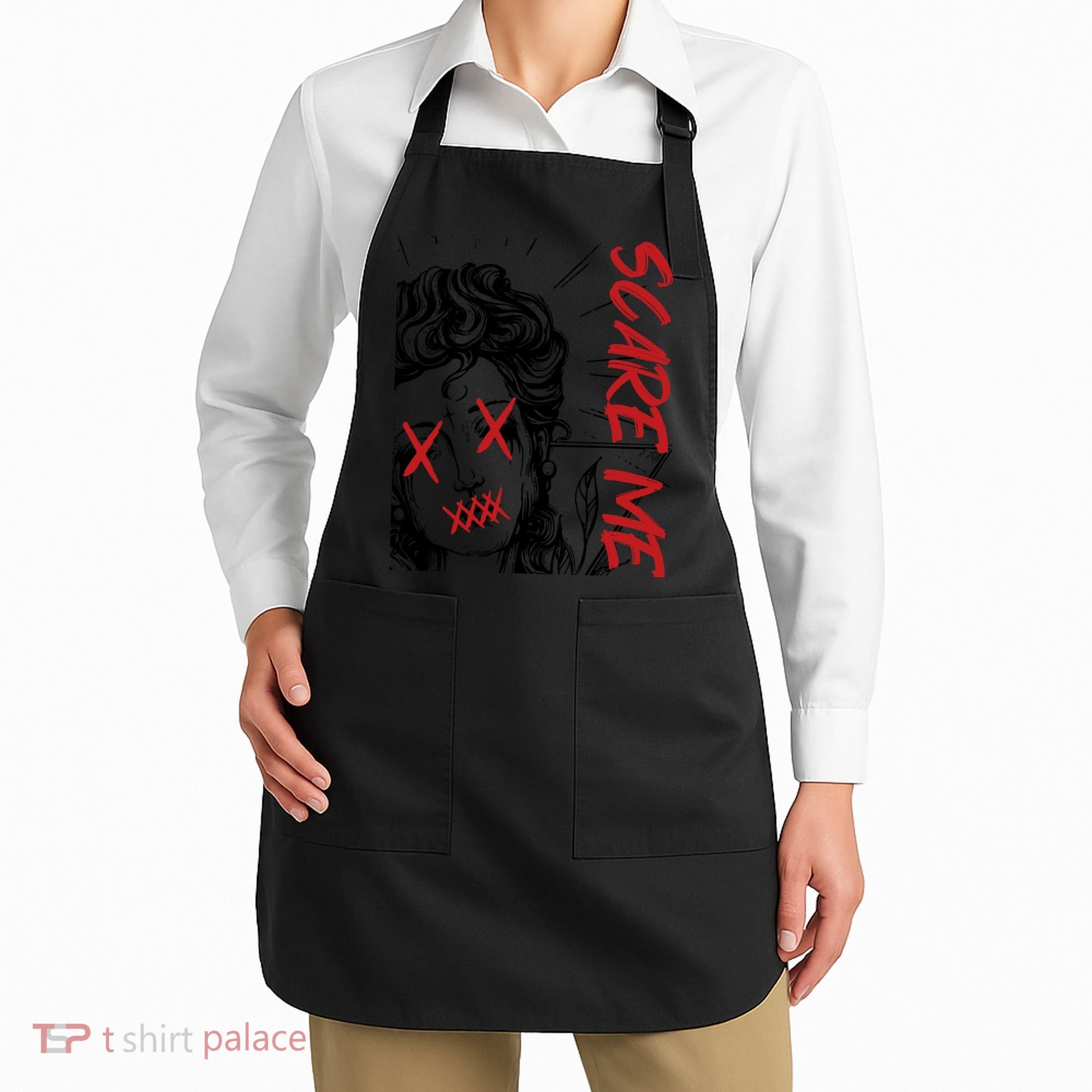 Dark Art Grunge Gothic Women Horror Graphic Apron