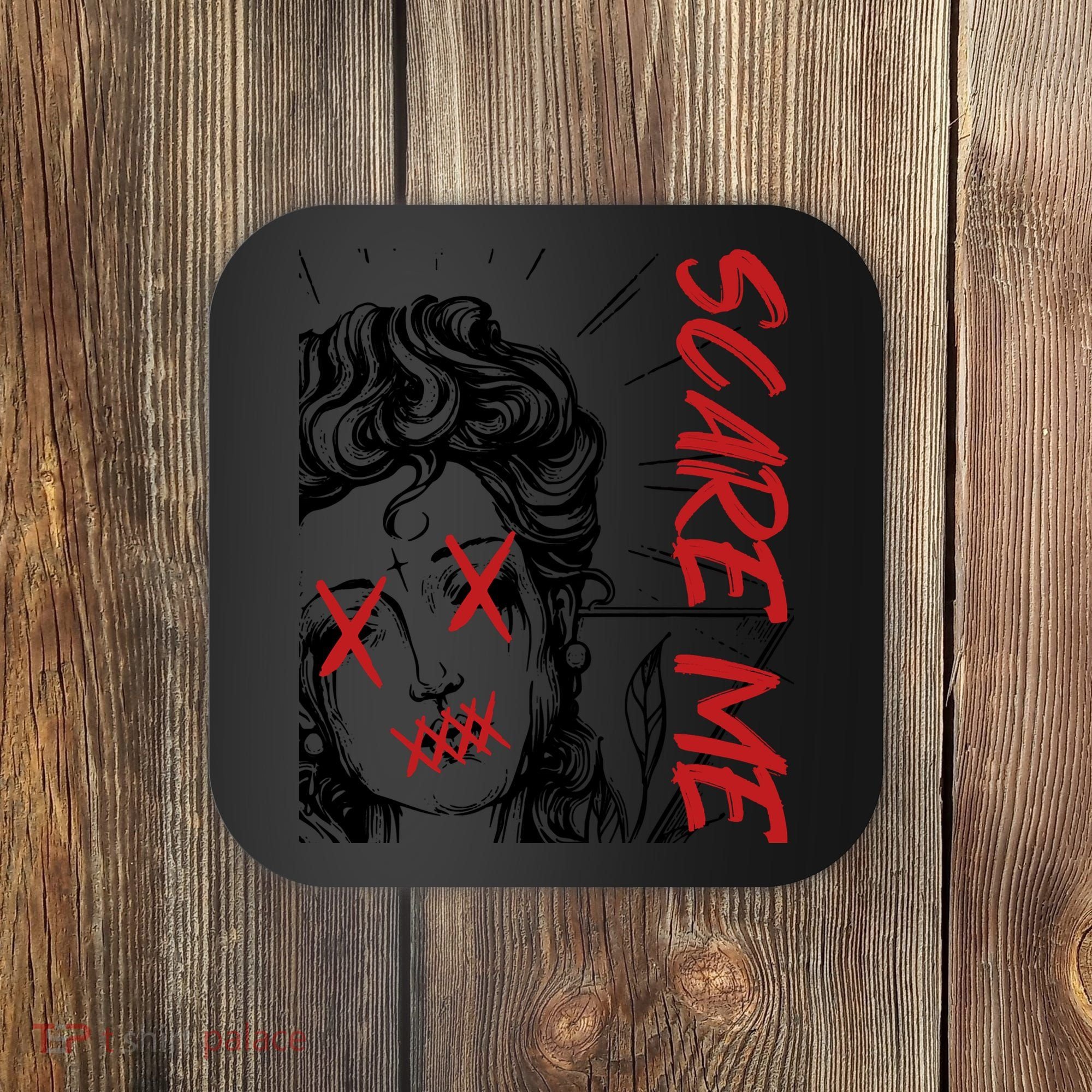 Dark Art Grunge Gothic Women Horror Graphic Coaster