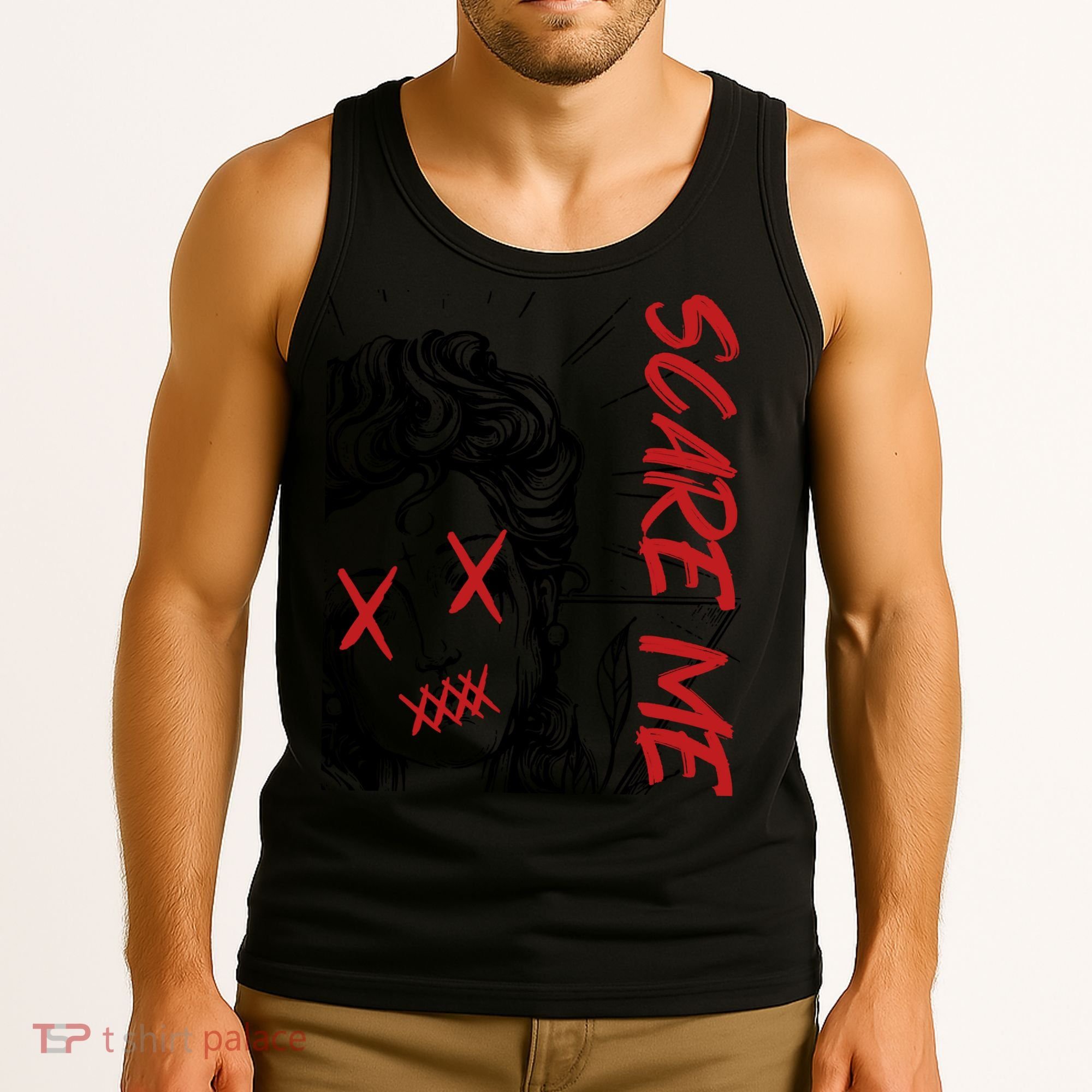 Dark Art Grunge Gothic Women Horror Graphic Tank Top