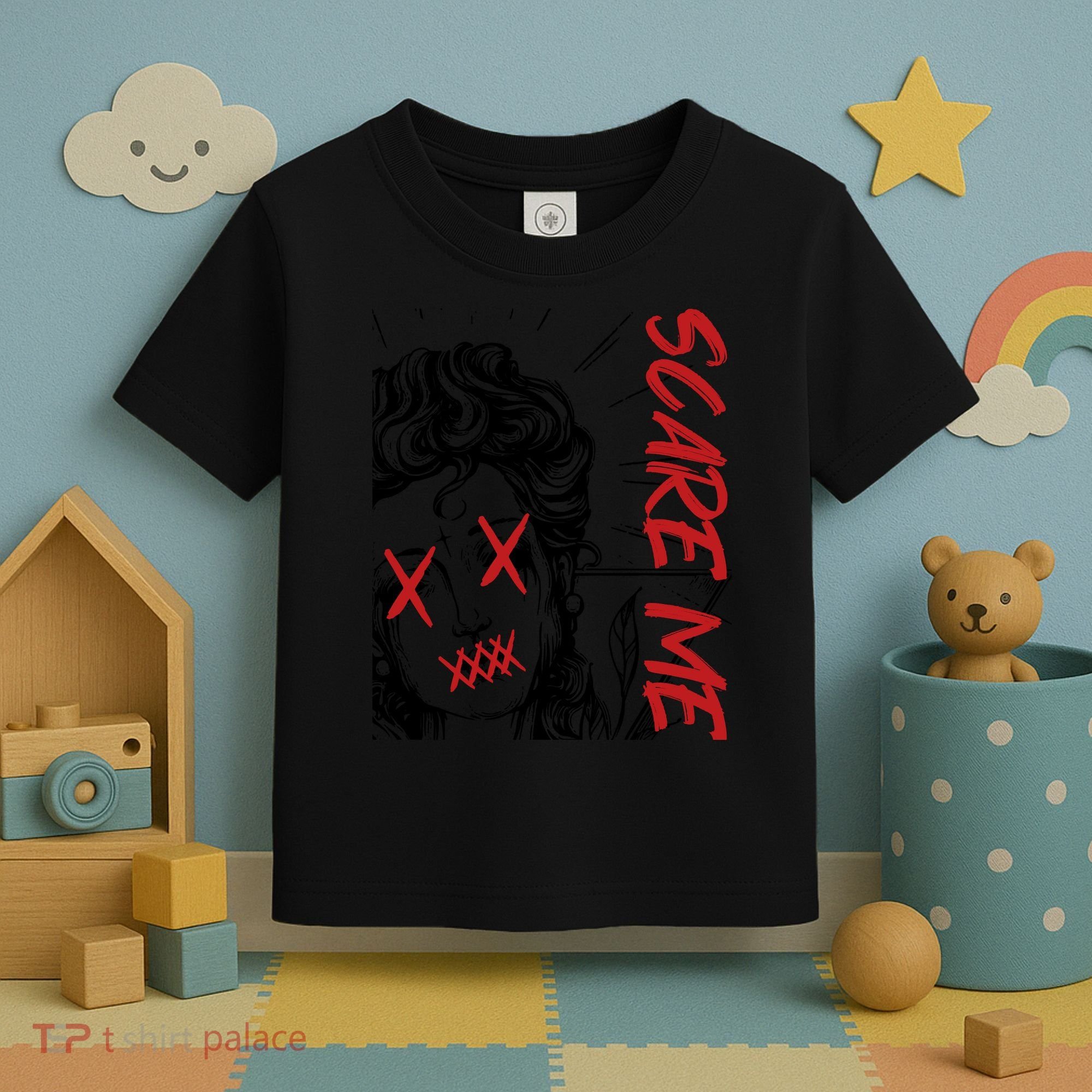 Dark Art Grunge Gothic Women Horror Graphic Toddler T-Shirt