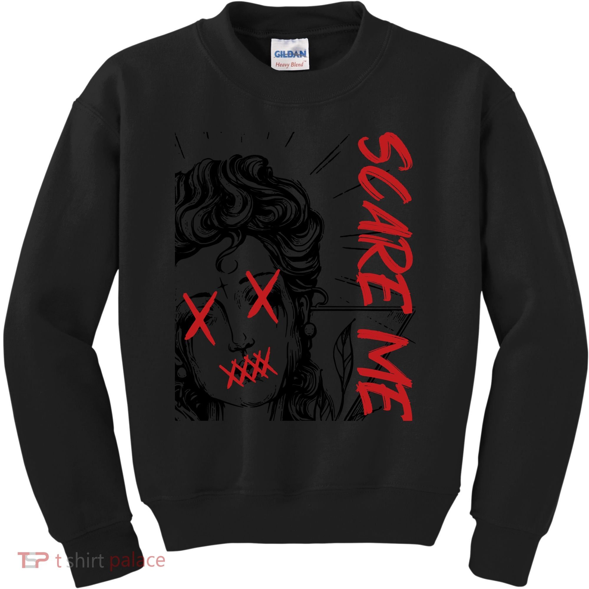 Dark Art Grunge Gothic Women Horror Graphic Kids Sweatshirt