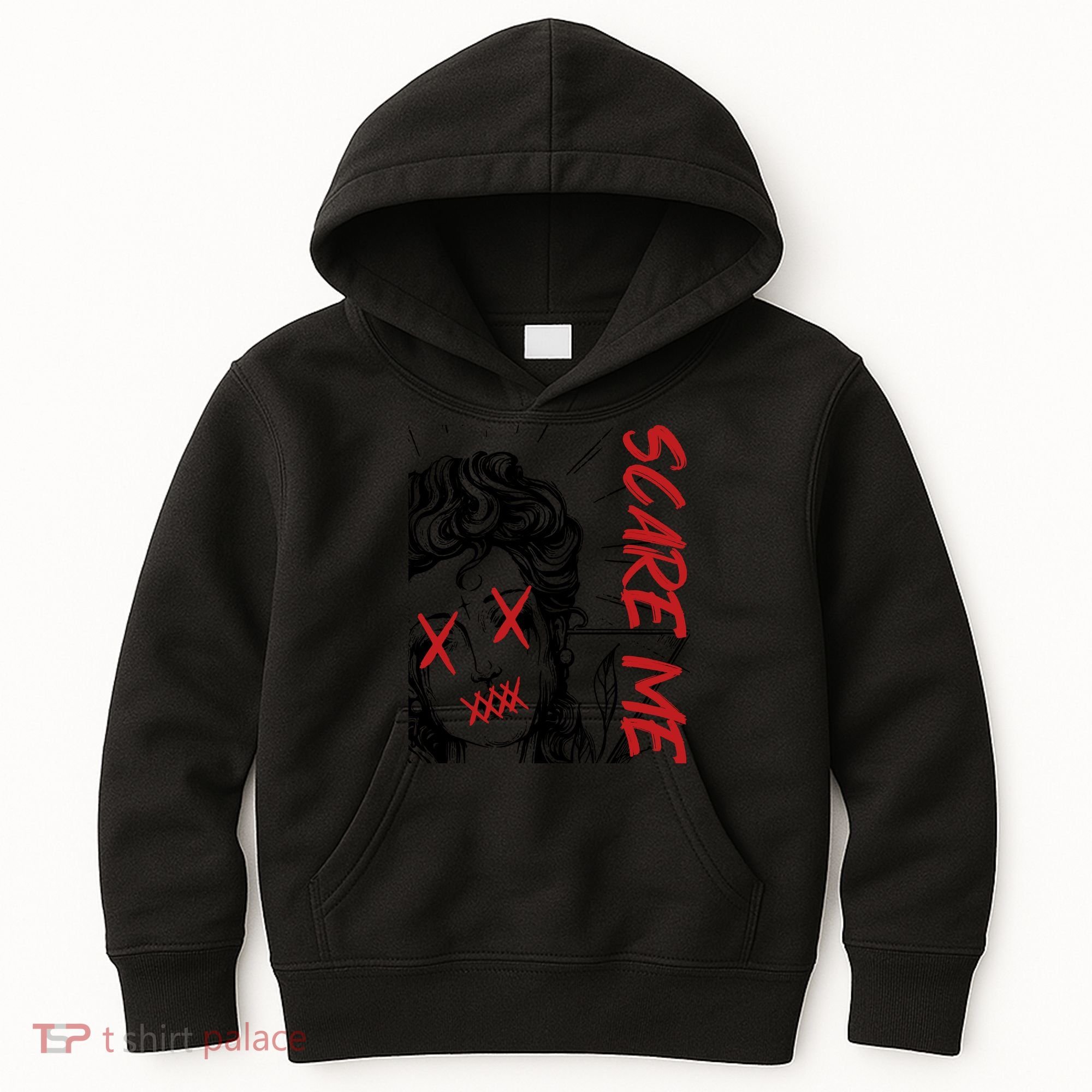 Dark Art Grunge Gothic Women Horror Graphic Kids Hoodie