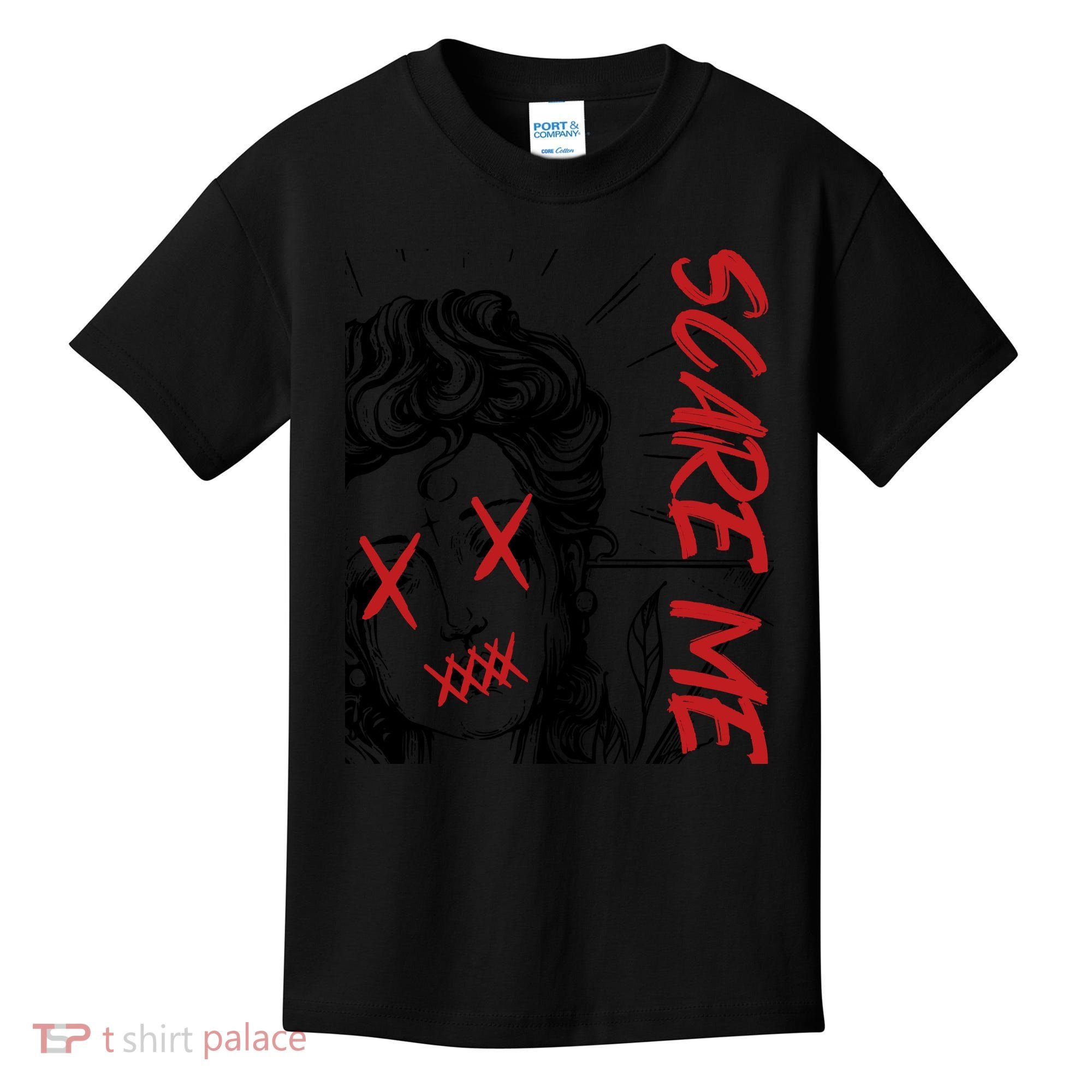 Dark Art Grunge Gothic Women Horror Graphic Kids T-Shirt