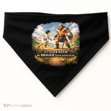 David And Goliath Christian Inspirational USA-Made Doggie Bandana