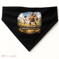 David And Goliath Christian Inspirational USA-Made Doggie Bandana thumb 0