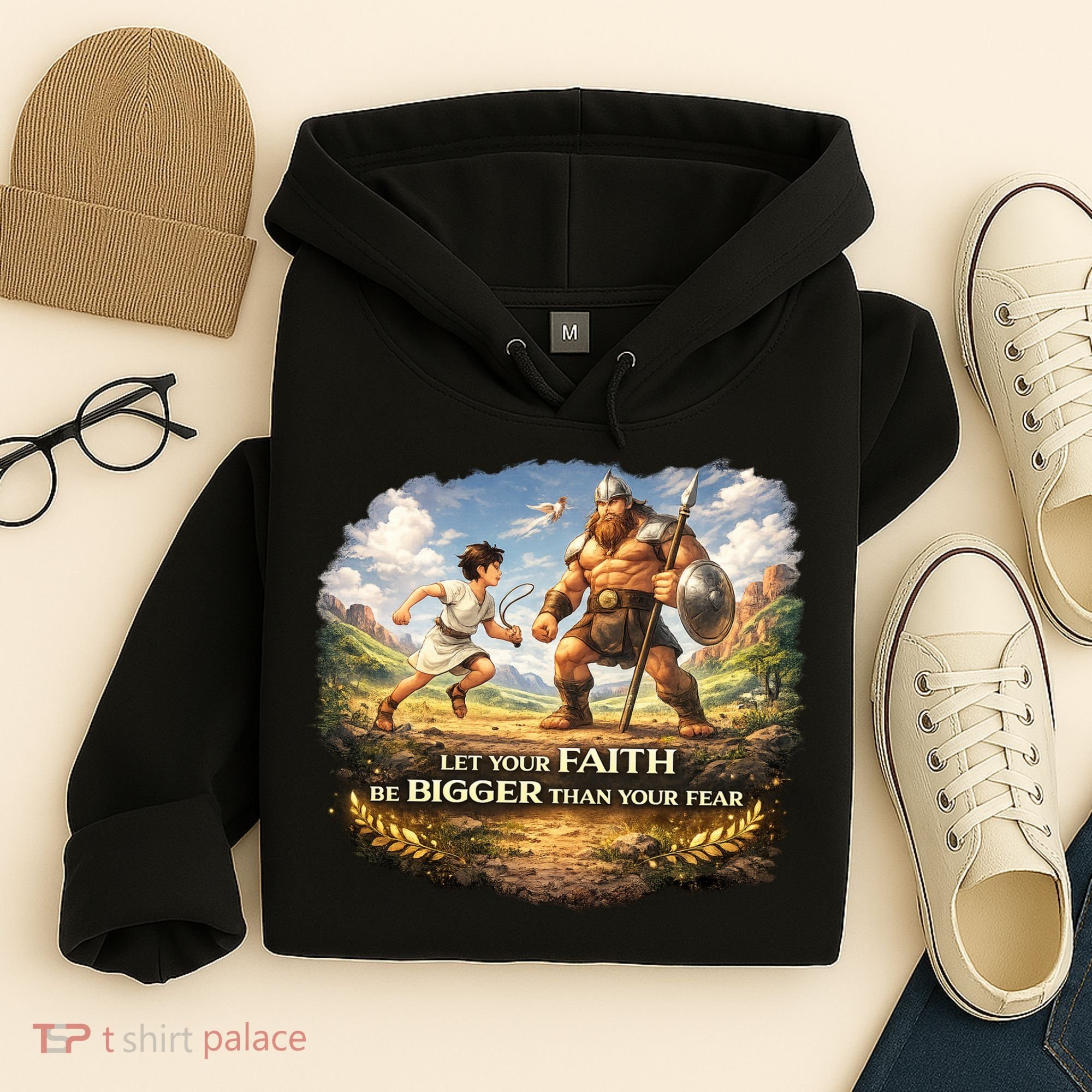 David And Goliath Christian Inspirational Hoodie