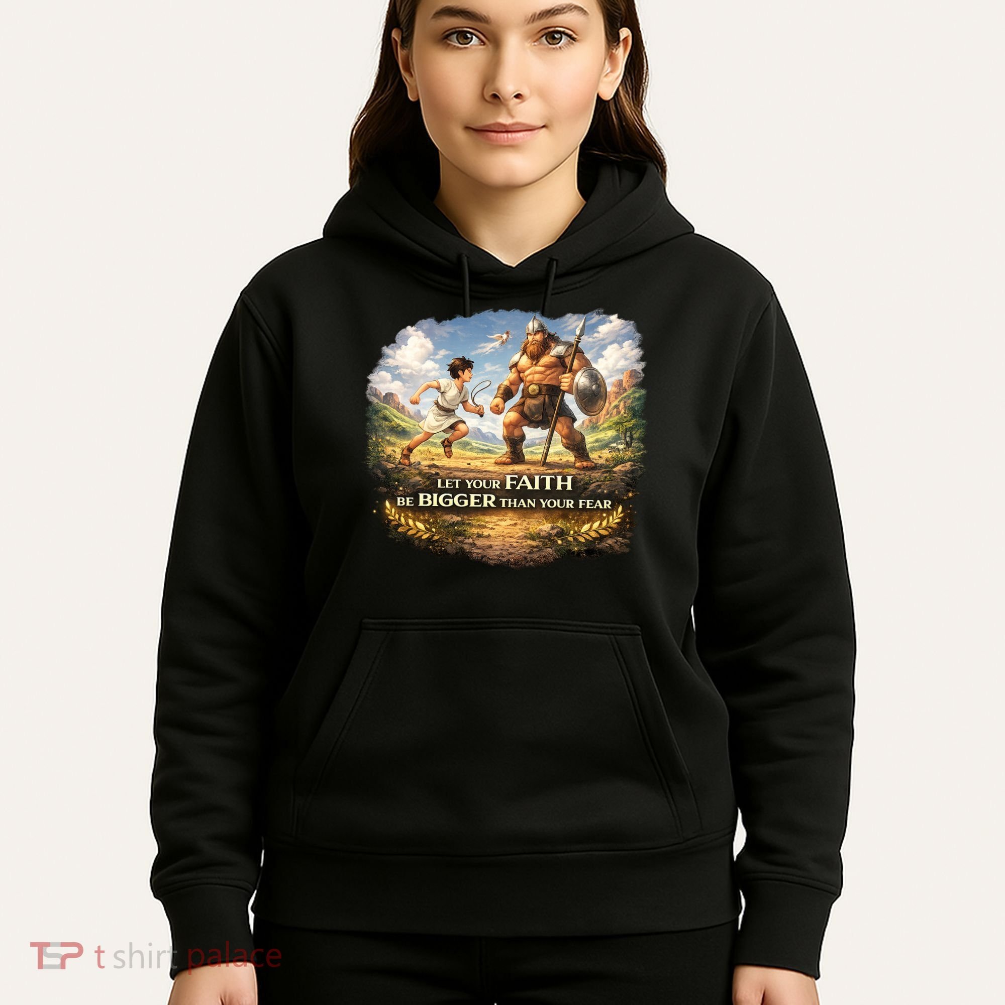David And Goliath Christian Inspirational Hoodie