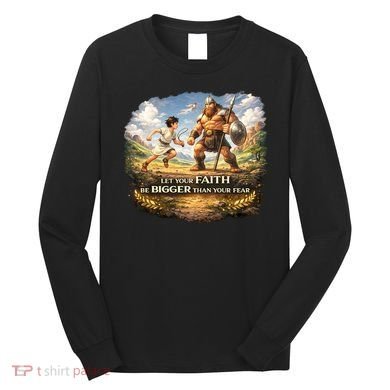 David And Goliath Christian Inspirational Long Sleeve Shirt