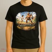 David And Goliath Christian Inspirational T-Shirt thumb 3