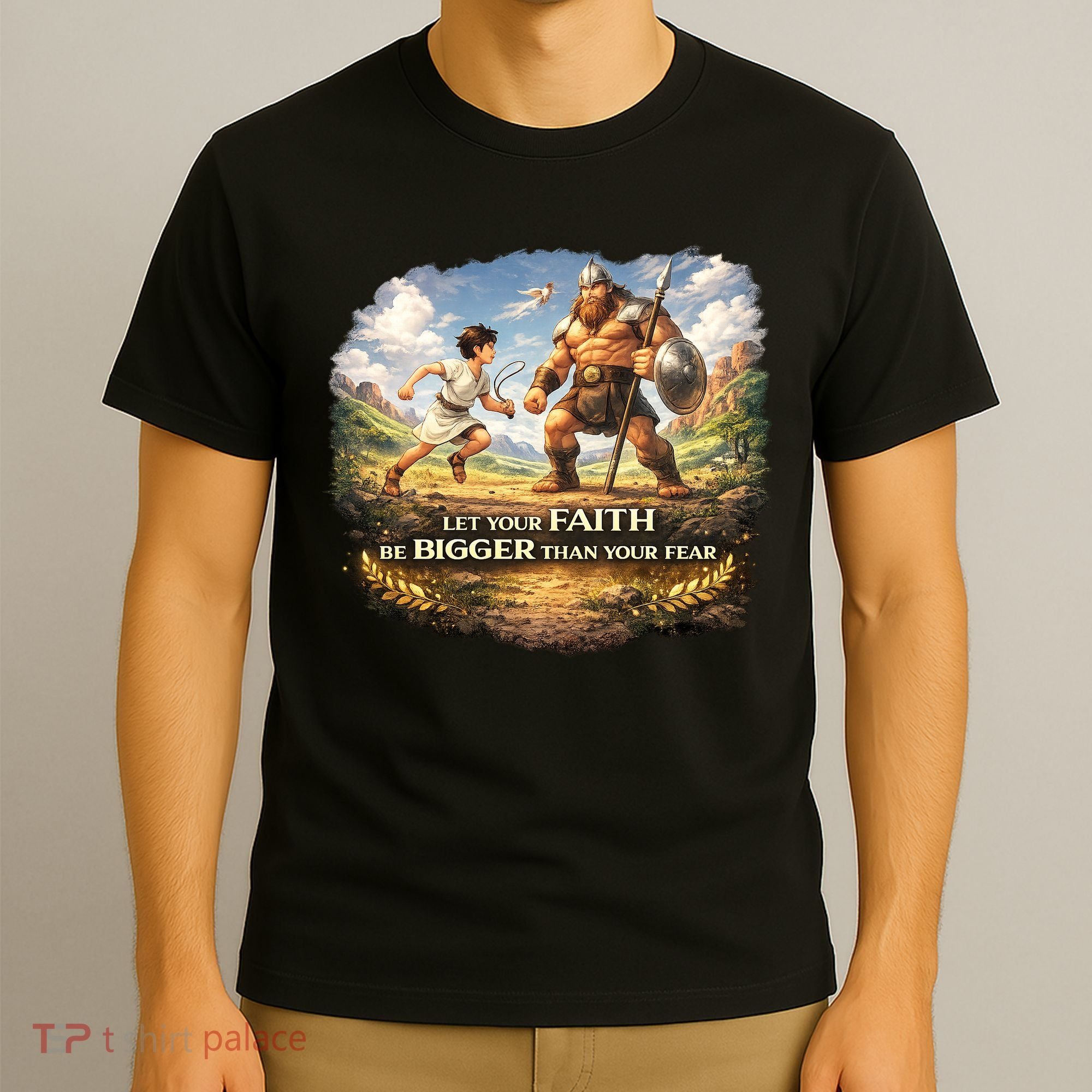 David And Goliath Christian Inspirational T-Shirt