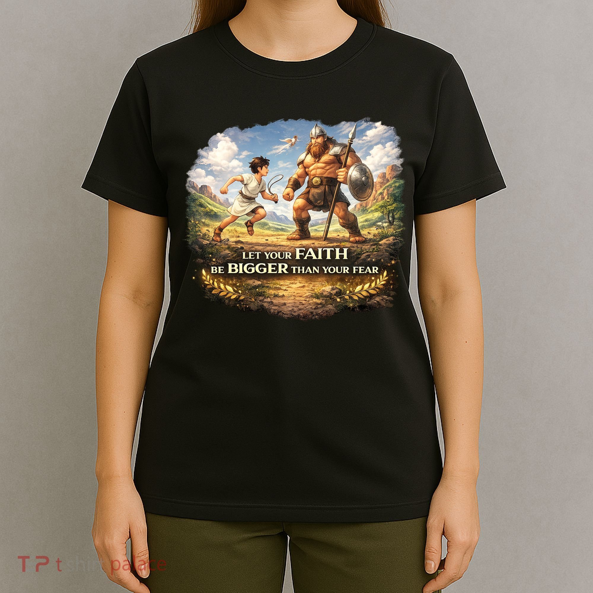 David And Goliath Christian Inspirational T-Shirt